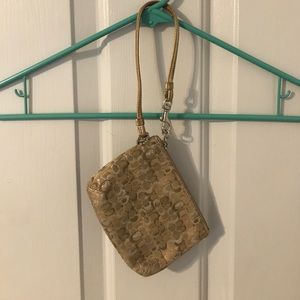 Coach Gold Wristlet