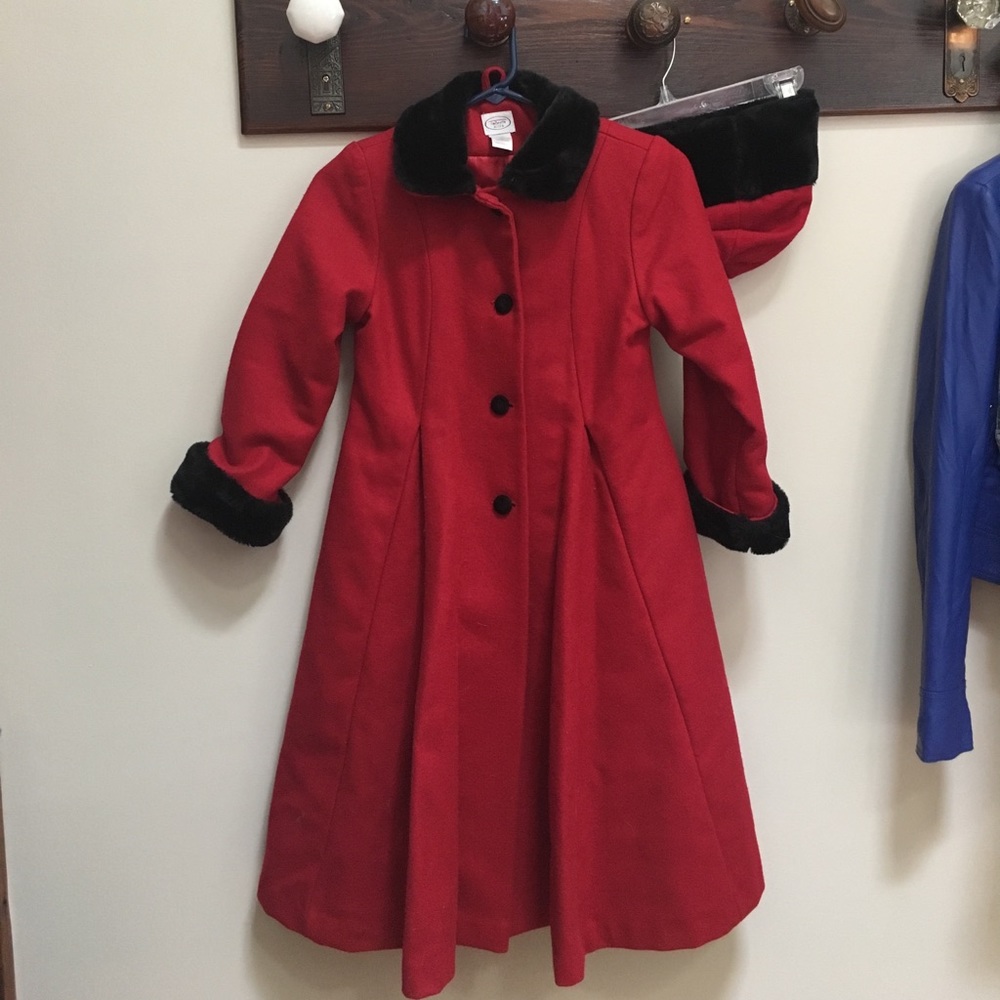 Girls dress wool winter coat