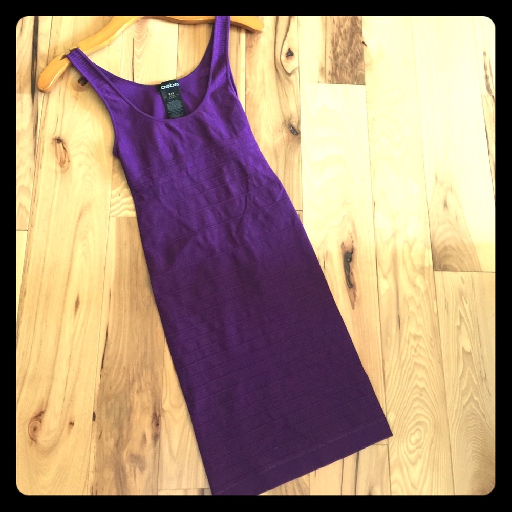 Bebe open back bodycon dress