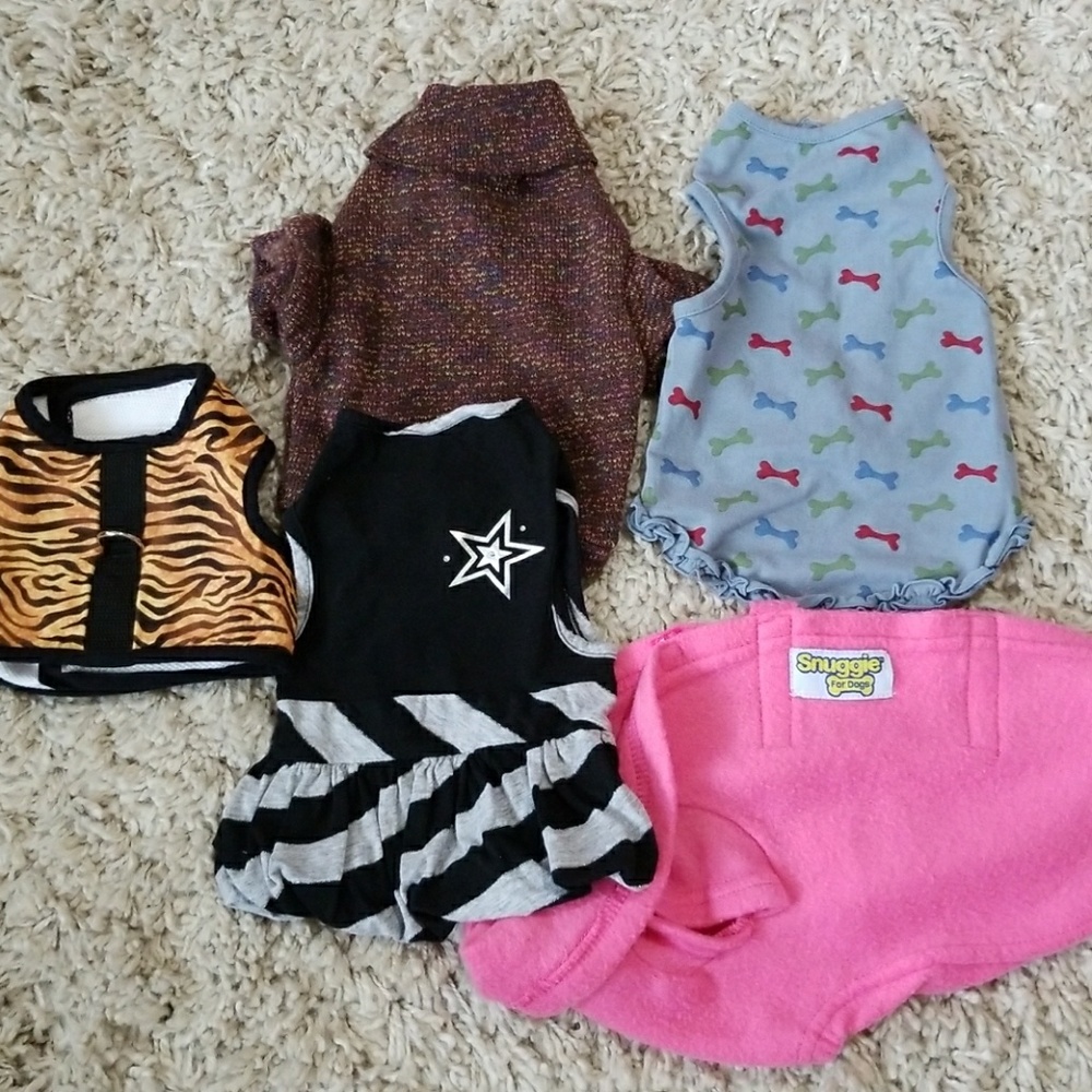 Lot of 5 dog clothes