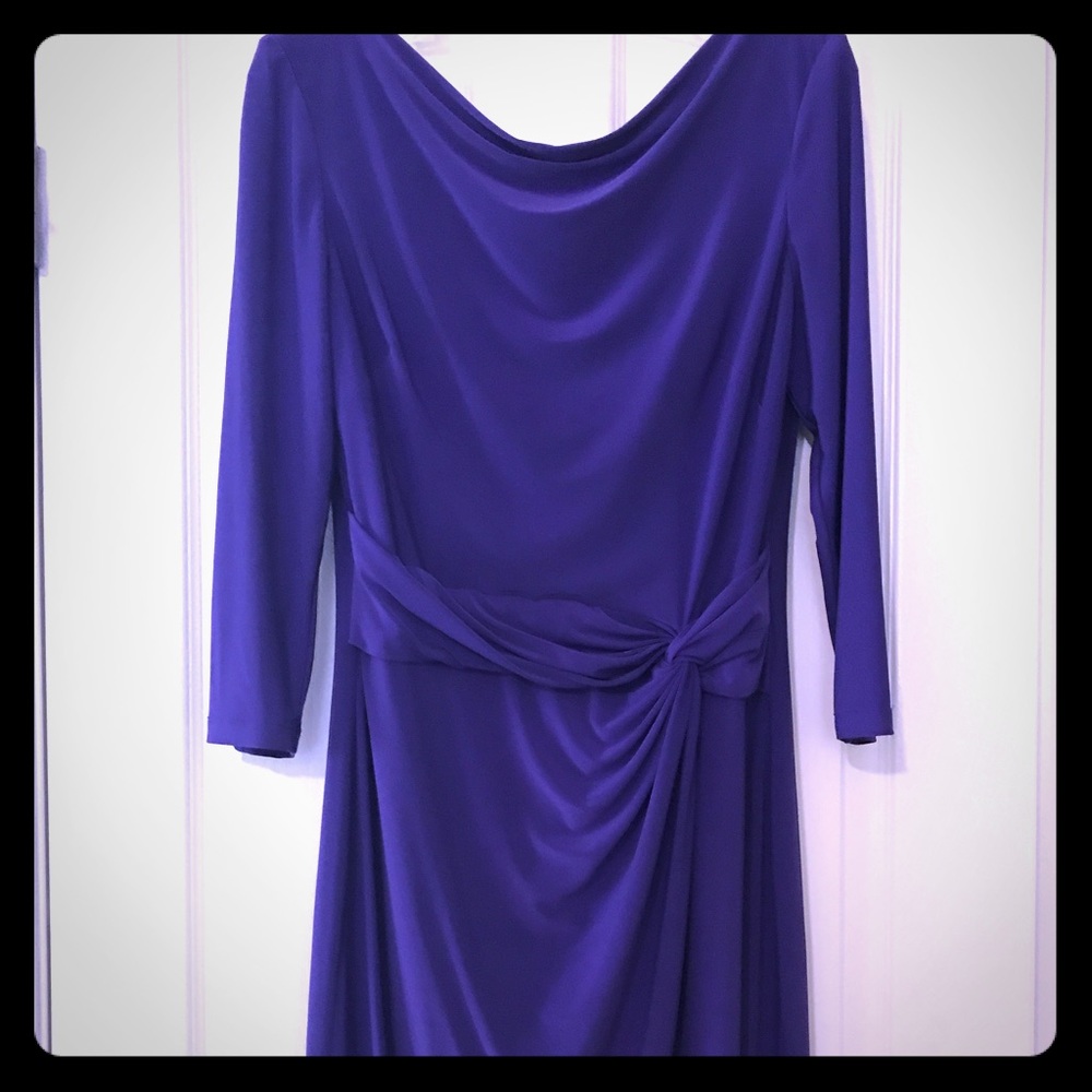 Cowl neck jersey dress