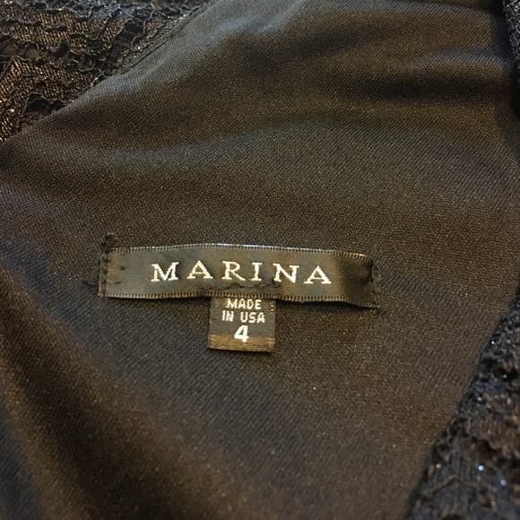 Woman's Marina Black Lace Dress - Picture 5 of 6