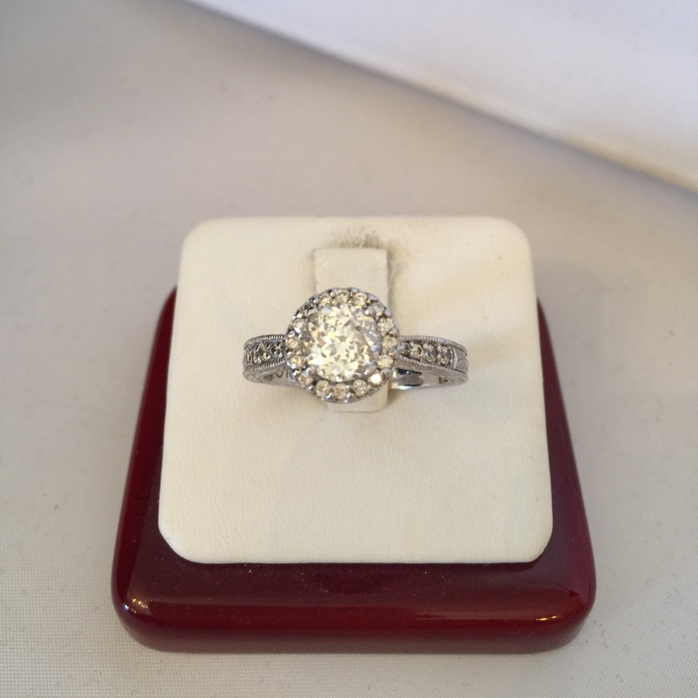 Sterling silver tacori cz ring