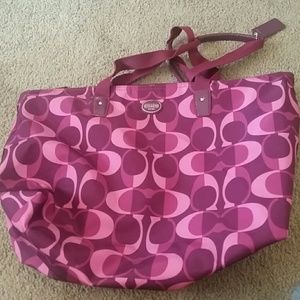 Coach Puple Overnight Bag