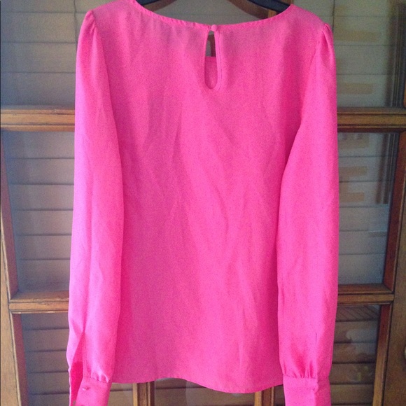 J. Crew Neon Pink Silky top - Picture 2 of 3