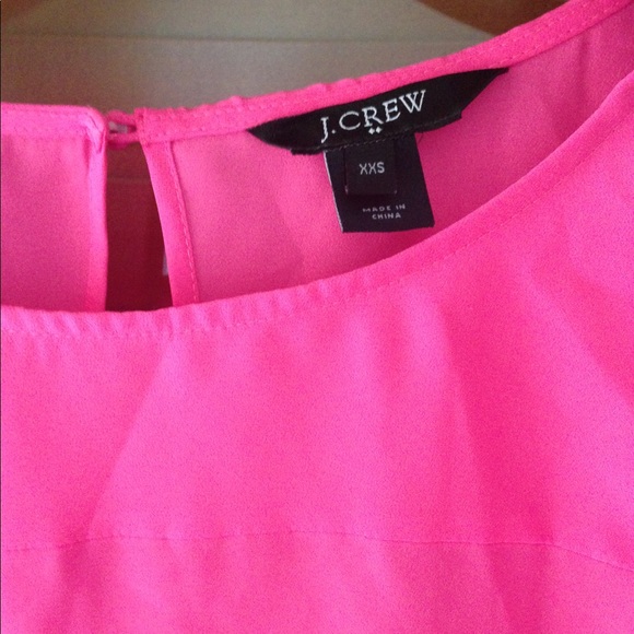 J. Crew Neon Pink Silky top - Picture 3 of 3