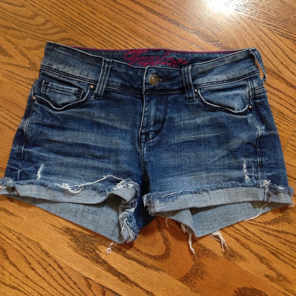 Dark blue jean shorts
