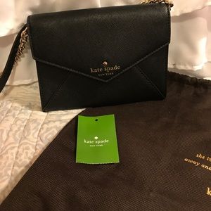 New Kate Spade Monday Cedar Street Black Pouchette