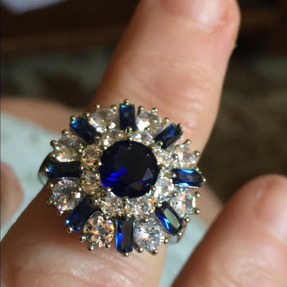 SS 925 Blue and White Sapphires