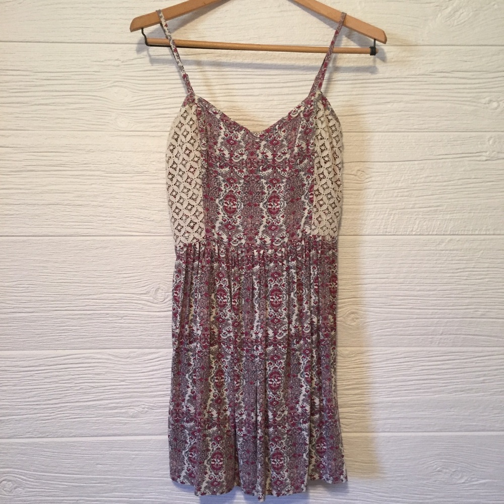 Abercrombie & Fitch Pink, White, & Maroon Dress