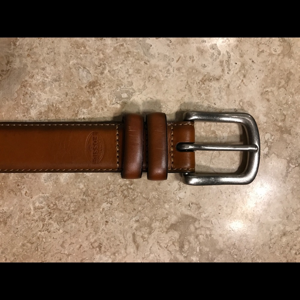 Fossil men's tan belt size 38
