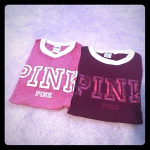 Bundle of Vs Pink Shirts