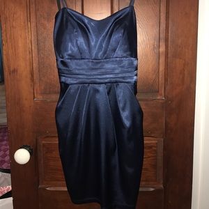 Navy Blue Satin dress