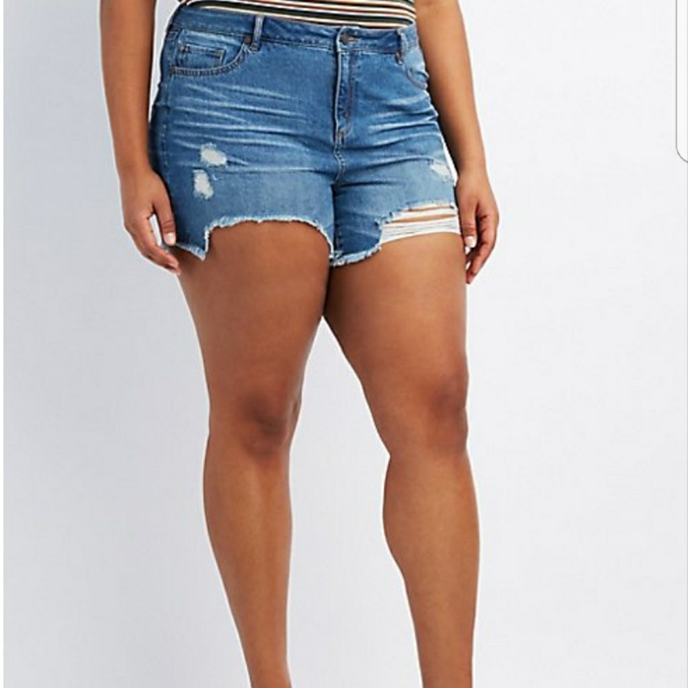 Distressed shorts