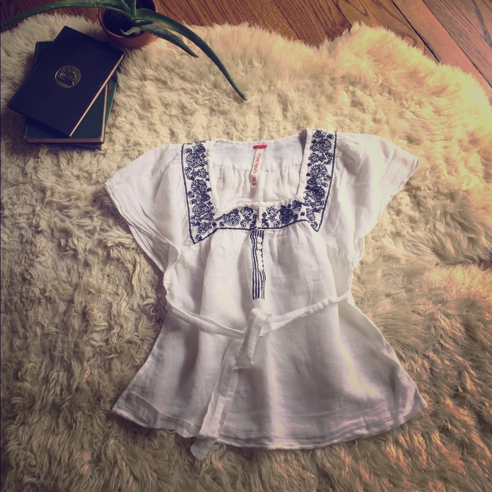 Free People flutter sleeve blouse