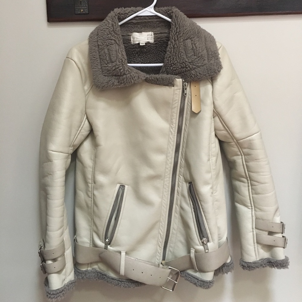 Misses faux leather coat