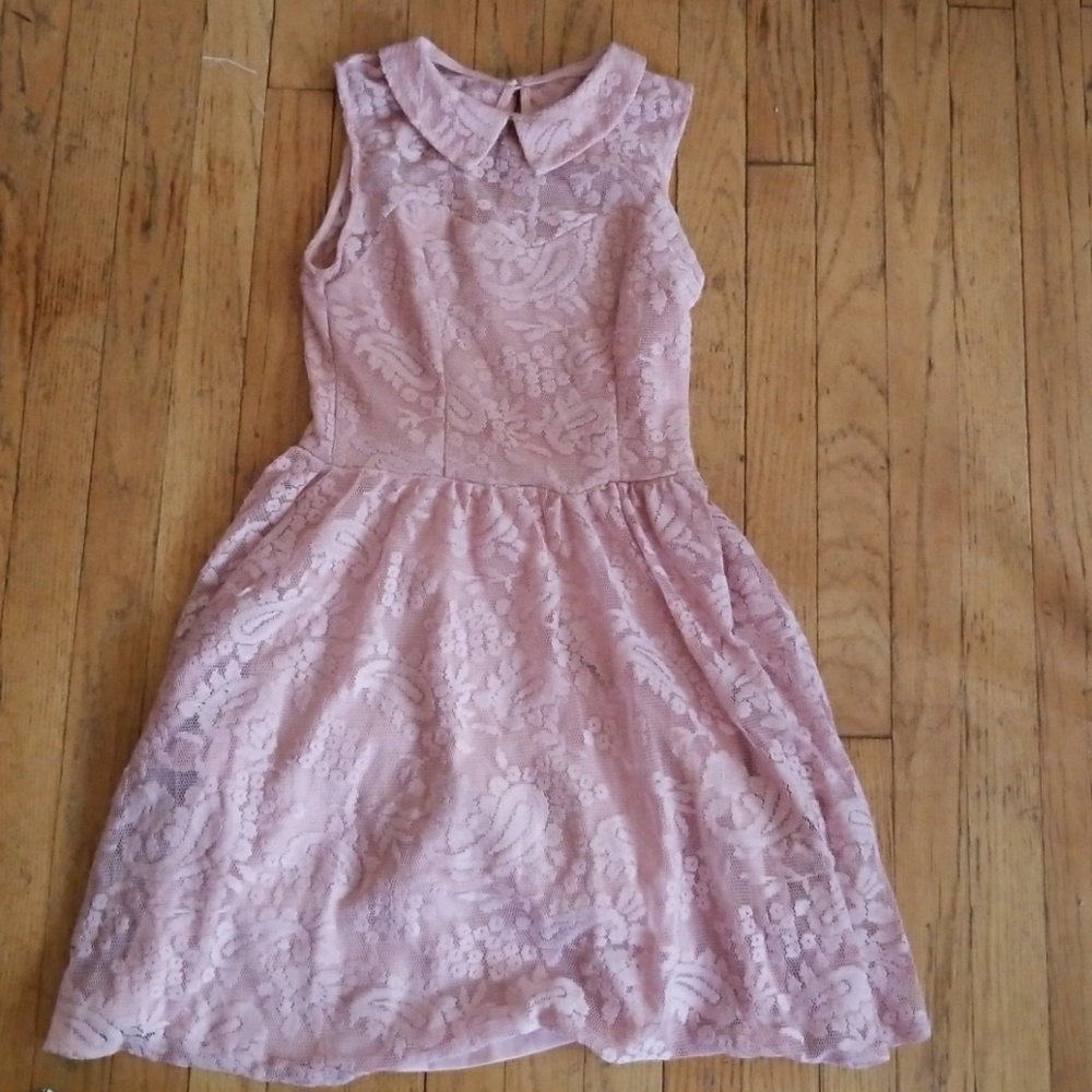 Blush lace dress