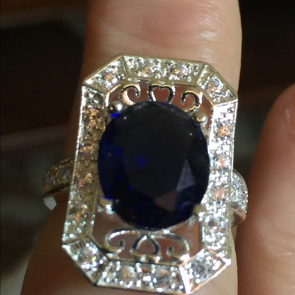 SS 925 Blue Sapphire Ring