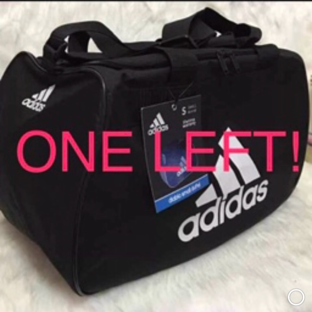 ONE LEFT! BLACK WHITE Adidas Gym Duffle Bag