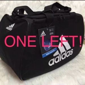 ONE LEFT! BLACK WHITE Adidas Gym Duffle Bag