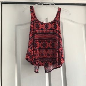 Bow back tribal top
