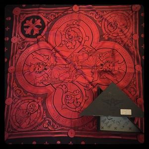Affliction Jack silk scarf (red skull)