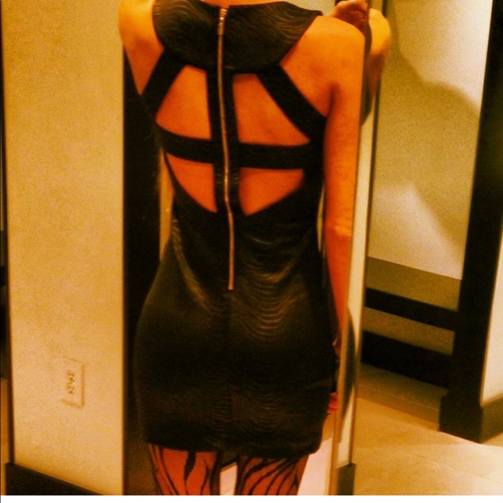 Bebe back cut out dress