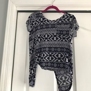 High low open back tribal tee