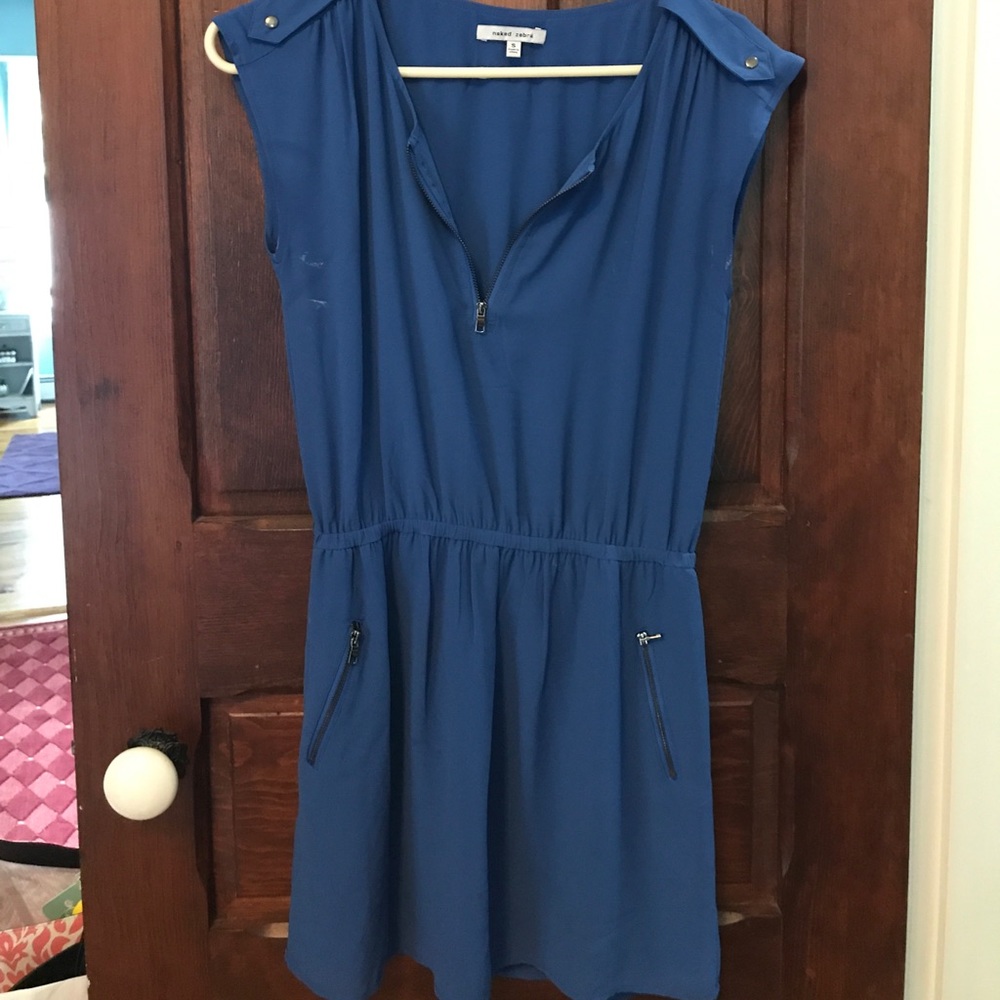 Blue Zipper dress