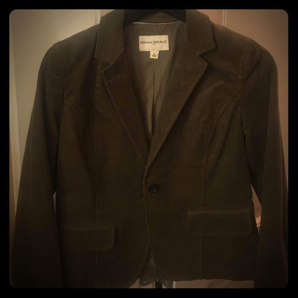 J Crew olive green corduroy blazer. Like new