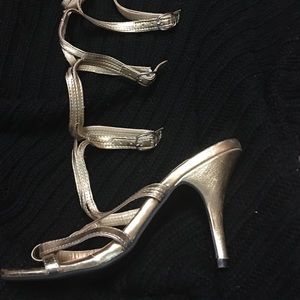 Gold Roman Heels