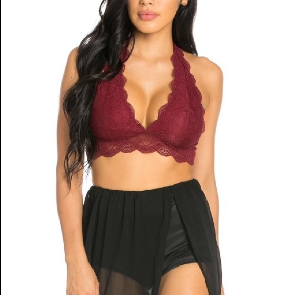 1 MORE💜 Burgundy Lace bralette - Picture 3 of 5