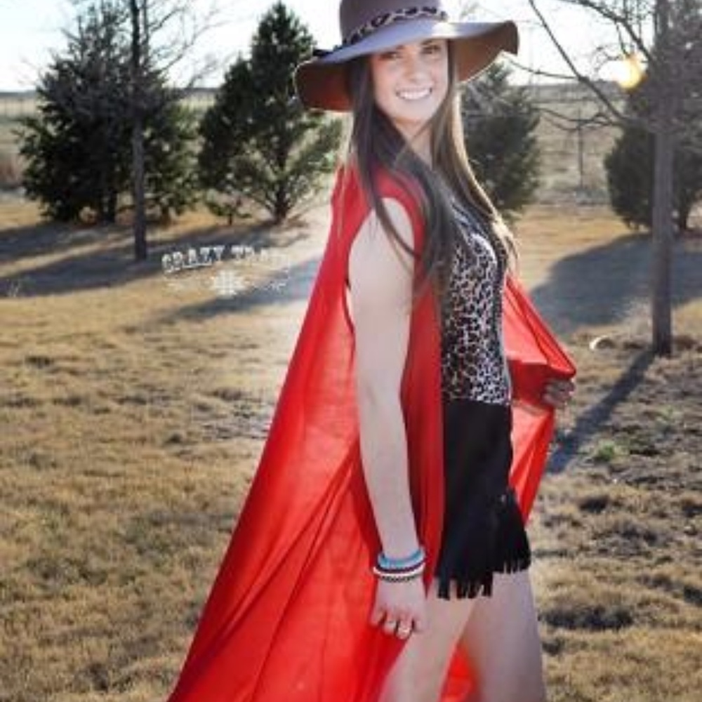 RED RODEO DUSTER- BRAND NEW- CRAZY TRAIN