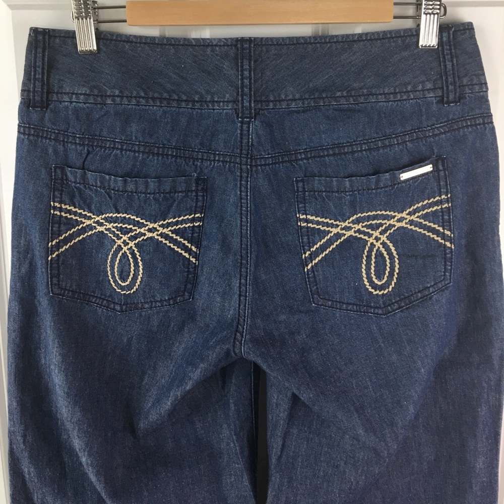 Michael Kors Embroidered Wide Leg High Rise Jeans – Size 8