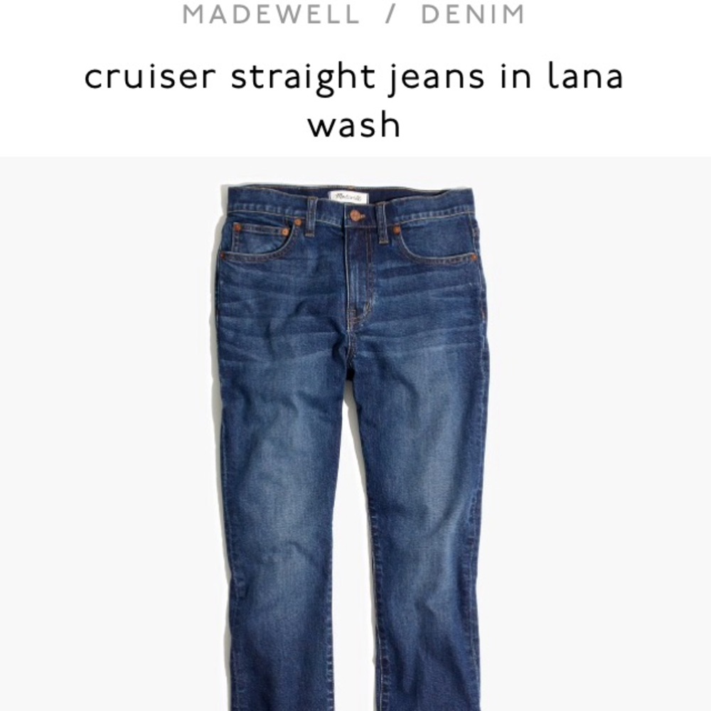 Madewell straight cruiser jean size 24