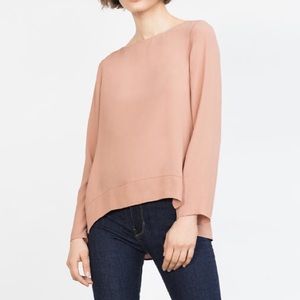 NWT Zara boat neck blouse