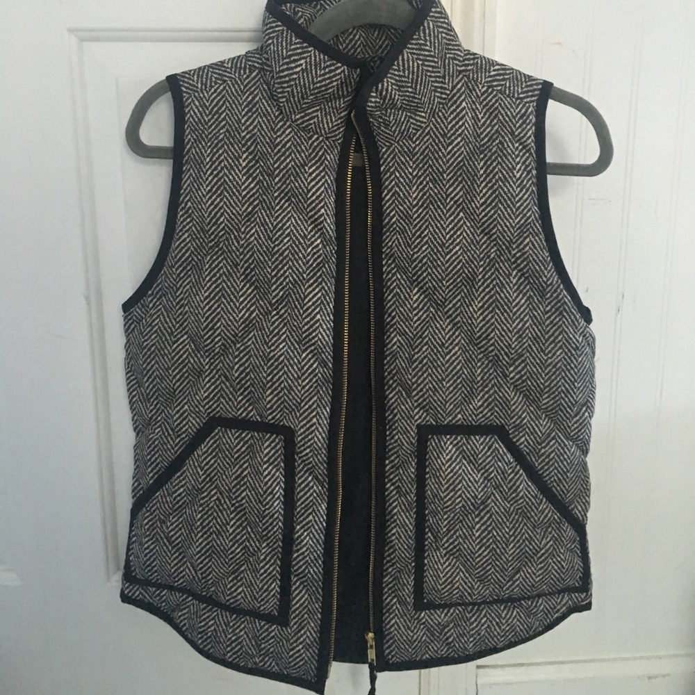 J.crew printed quilted puffer vest