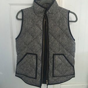 J.crew printed quilted puffer vest