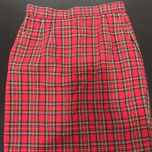 plaid pencil skirt