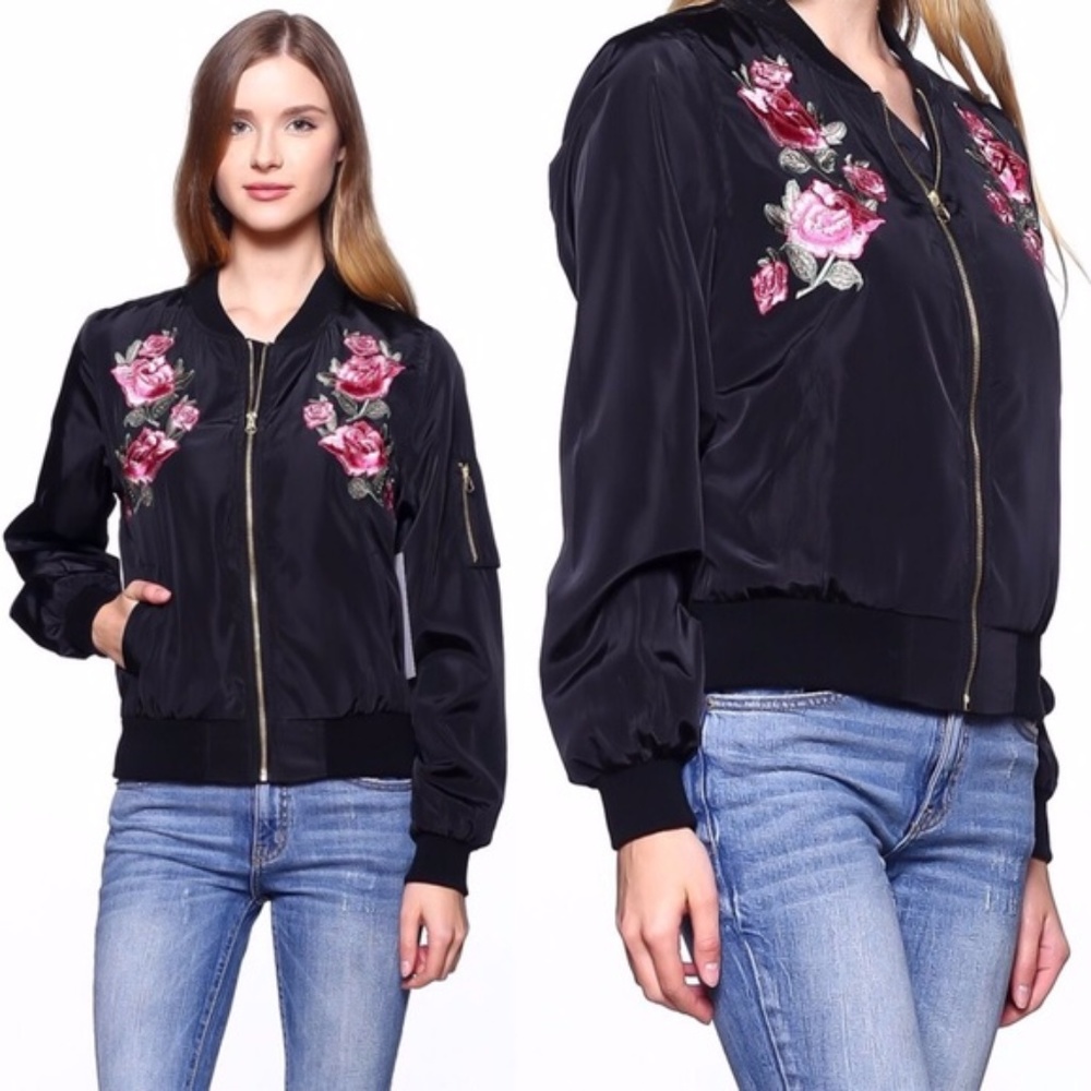 Rose Bomber Jacket