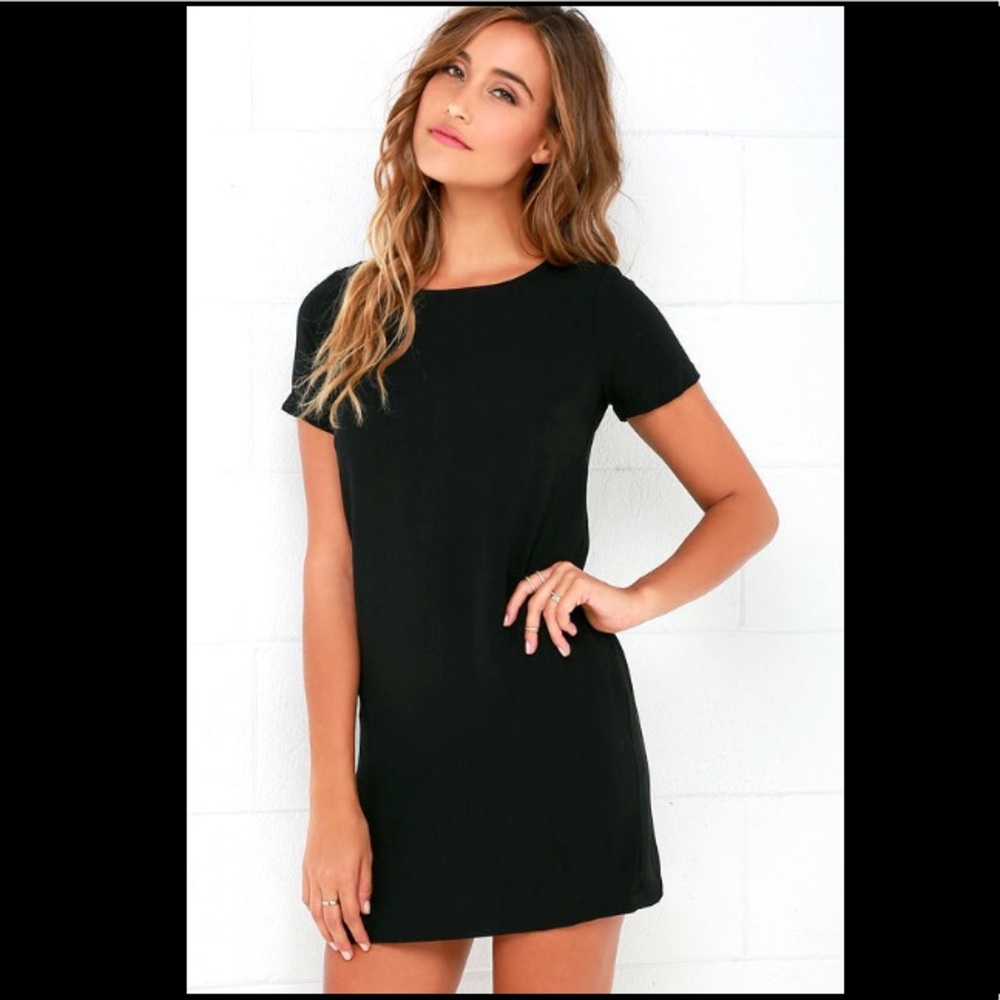 Lulu's Shift and Shout Dress in Black