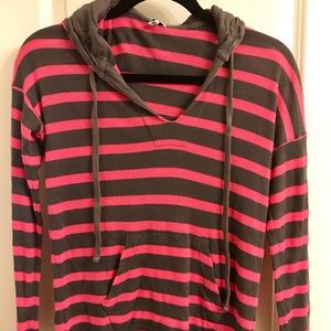 Splendid Striped pullover with hood