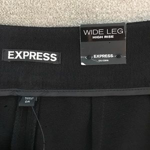 Black wide leg trousers