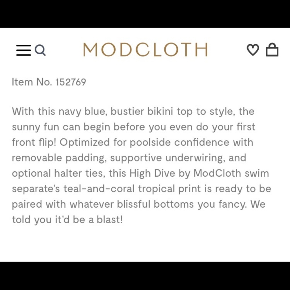 Bustier bikini top | ModCloth - Picture 7 of 7
