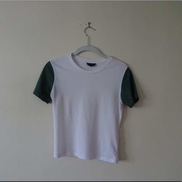 Topshop Color Block Crop Top - Picture 1 of 3