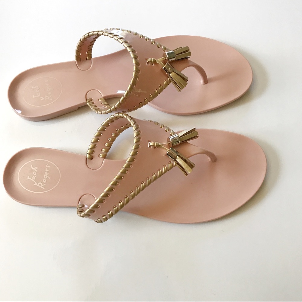 Jack Rogers Alana Jelly Sandals Blush/Gold