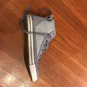 Gray Converse High Tops, Fleece lined