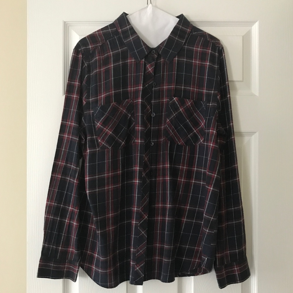 Plaid Shirt - (Red&Navy)