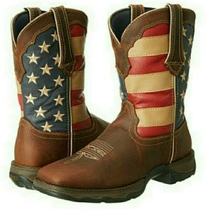 Womens American flag boots.