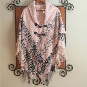 ❗️1 HR 🍂Soft Layered Plaid Poncho/Cape - One Size